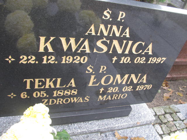 Tekla Łomna 1888 Głogów Gmina - Grobonet - Wyszukiwarka osób pochowanych