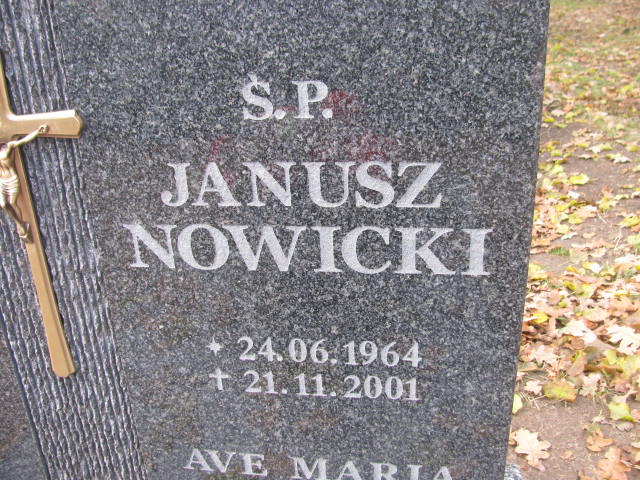 Janusz Jan Nowicki 1964 Głogów Gmina - Grobonet - Wyszukiwarka osób pochowanych